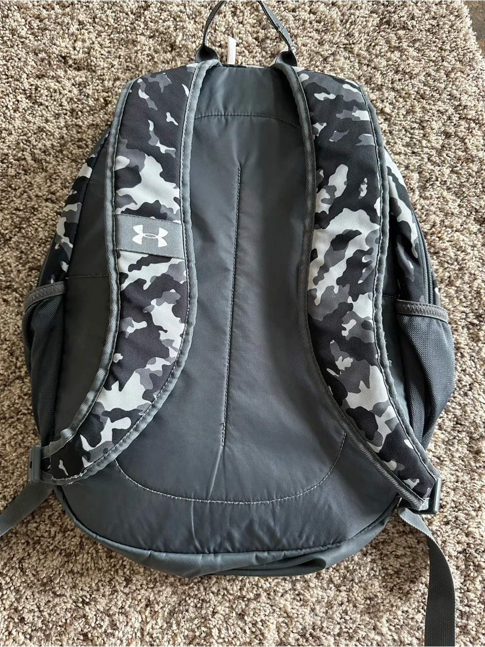 Under Armour Black & Gray Camo Backpack